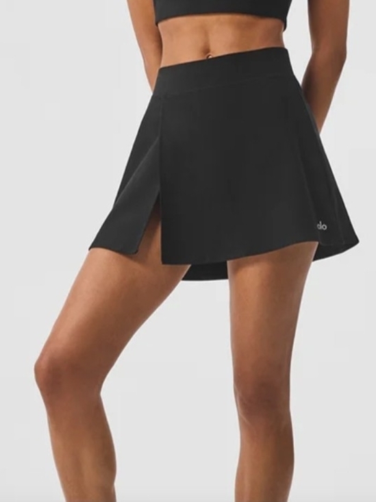 ALO Yoga Pants - ALO Yoga Black Athletic Skort with Side Slit